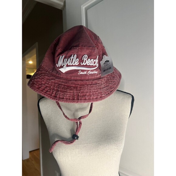 Bucket hat Myrtle beach burgundy - Picture 1 of 2